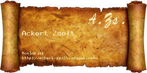 Ackert Zsolt névjegykártya