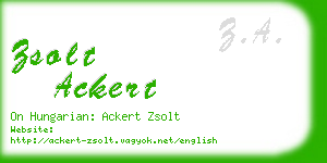 zsolt ackert business card